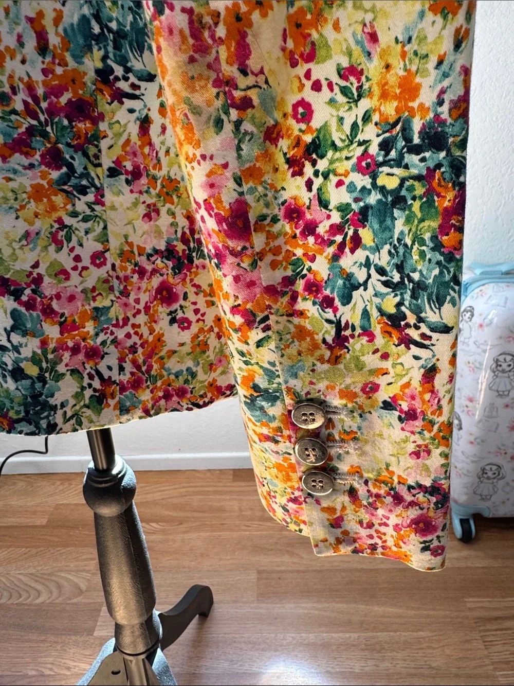 Zara Multicolor Floral Blazer in Pink, Green & Yellow - Picture 7 of 12